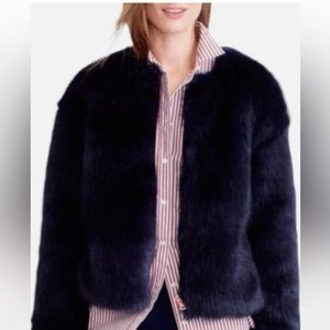 J Crew faux fur jacket